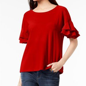 I-n-c Women's Ruffle Sleeve